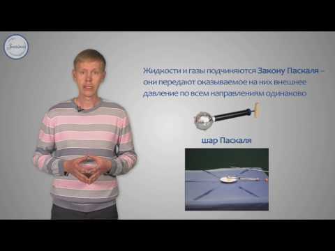 Передача давления жидкостями. Закон Паскаля. Давление на глубине жидкости