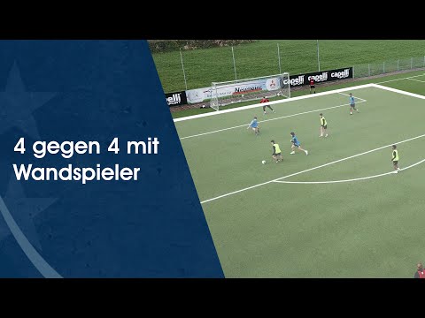 4 gegen 4 mit Wandspieler – Fußballtraining am Deutschen Fußball Internat