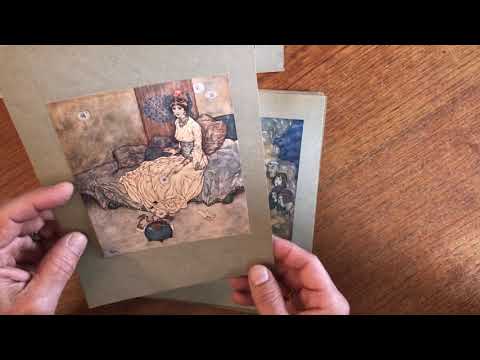 Art Nouveau Edmund Dulac 1907 Fantasy color prints lot x 10 A+