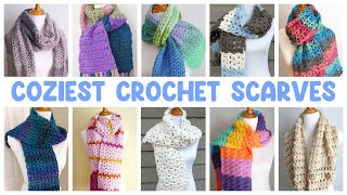 10 Coziest Crochet Scarves (So Warm & Easy!)