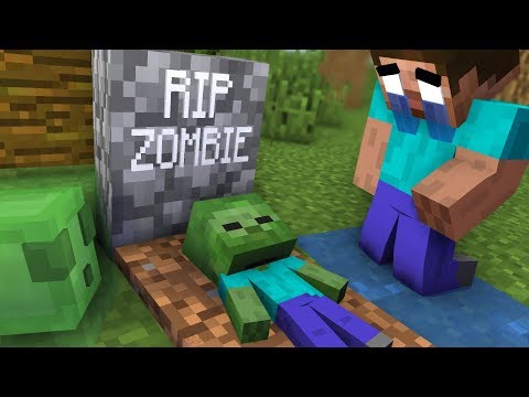 Monster School : RIP Zombie Challenge - Minecraft Animation