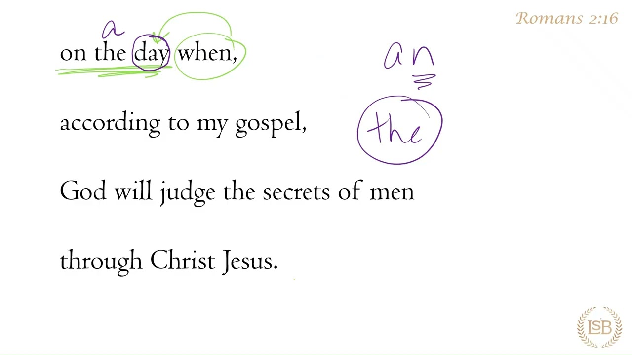 BTV: Romans 2:16a
