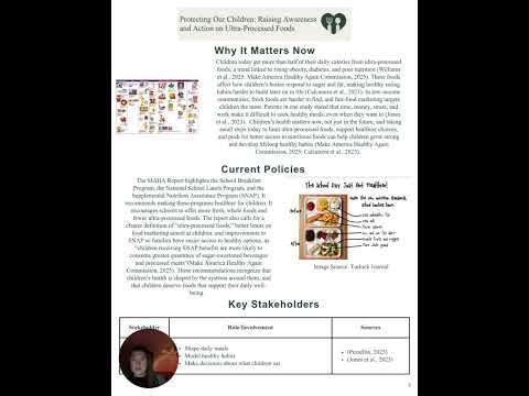 <p>Protecting Our Children: Raising Awareness and Action on Ultra-Processed Foods</p>