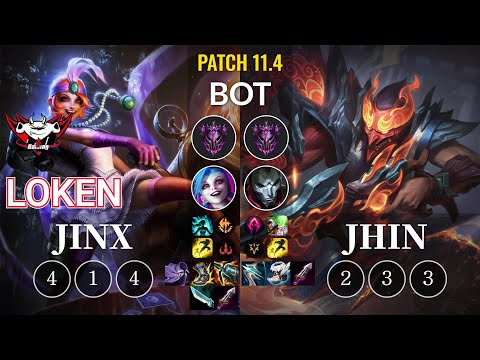 JDG LokeN Jinx vs Jhin Bot - KR Patch 11.4