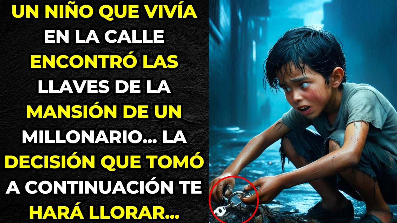 UN NIÑO QUE VIVÍA EN LA CALLE ENCONTRÓ LAS LLAVES DE LA MANSIÓN DE UN MILLONARIO... LO QUE HIZO...