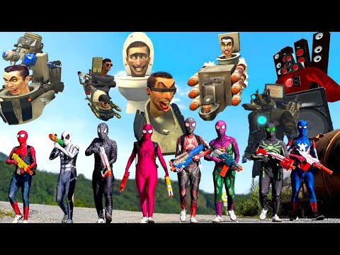 Superheroes vs Skibidi Toilet || 8 SPIDER-MAN Bros Story ( Funny Action Real Life ) - Life Hero