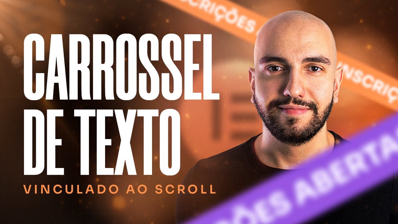 Carrossel de texto vinculado ao scroll, usando efeitos de movimento do ELEMENTOR