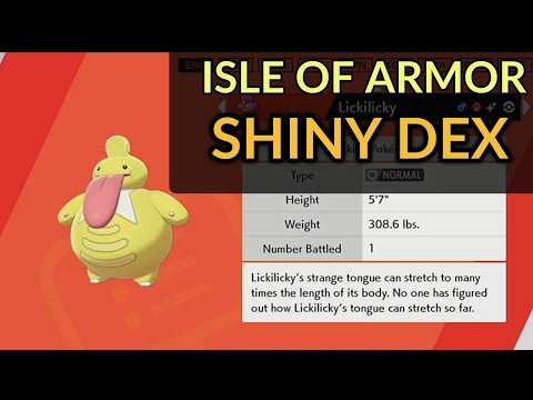 All shiny Isle of armor Pokedex Pokemon Sword and Shield