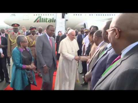 Llegada del Papa a Kenia