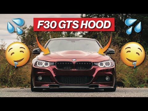 MY FAVORITE MOD YET? BMW F30 GTS HOOD! INSTALL AND REVIEW