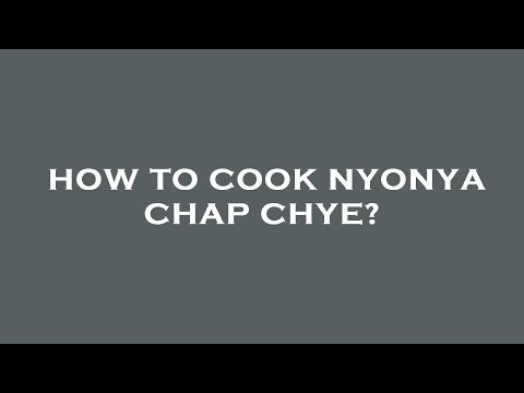 How to cook nyonya chap chye?