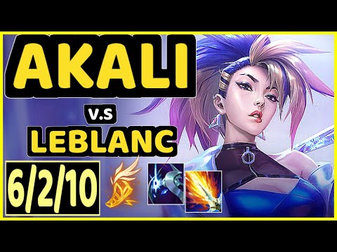 AKALI vs LEBLANC - 6/2/10 KDA MID GAMEPLAY - EUW Ranked DIAMOND