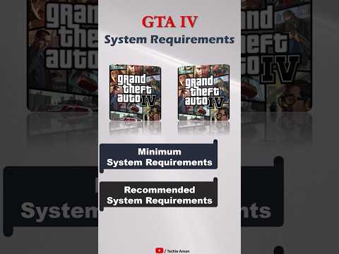 Gta 4 System Requirements for PC | Minimum & Recommended #gta4 #gaming #shorts #gtapc
