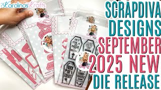 NEW Scrap Diva Designs Release SEPTEMBER 2025, Paper Craft Dies Haul, New Halloween Dies Haul