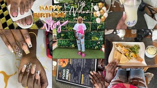 JAMAICAN BIRTHDAY VLOG 🎀 Hair Nails prep Lunch & Love | Black & Gold Theme With A Pink Twist