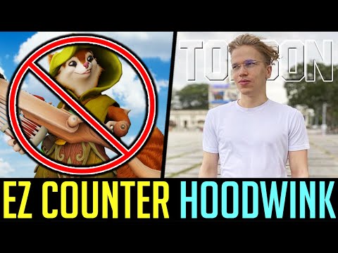 Topson countering New Hero HOODWINK Mid on his Signature Hero DOTA 2