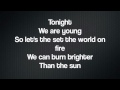 We Are Young- Cast of Glee (LYRICS) 