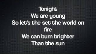 We Are Young- Cast of Glee (LYRICS)