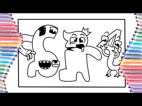 RAINBOW FRIENDS, Become NUMBER LORE Coloring Pages / Elektronomia & JJD - Free [NCS Release]