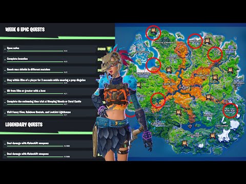 ALL *LEAKED* WEEK 6 CHALLENGES! Open Safes, Complete Bounties & Sneaky Disguises [Fortnite Season 6]