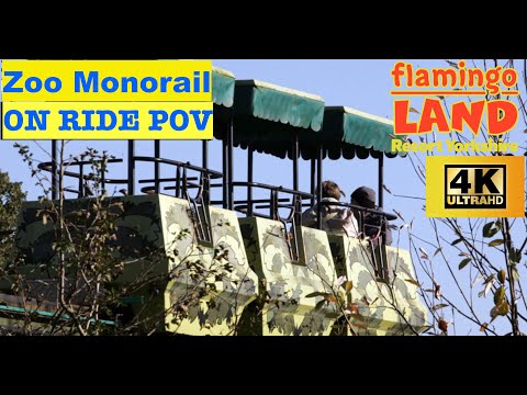 Zoo Monorail ON RIDE POV IN 4K  - Flamingo Land Resort