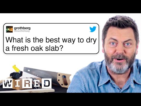 Nick Offerman Answers Woodworking Questions From Twitter | Tech Support | WIRED