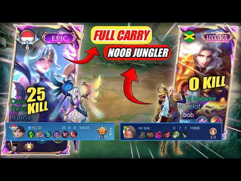 INSANE 25 KILLS LUNOX CARRY GAME 🔥 SOLO RANK | LUNOX GAMEPLAY