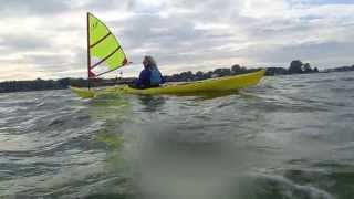 preview picture of video 'Kayak Sailing with Falcon Sails'