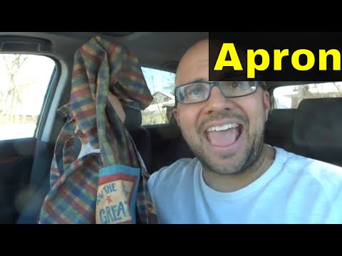 Part of a video titled How To Put On An Apron Easily-Full Tutorial - YouTube