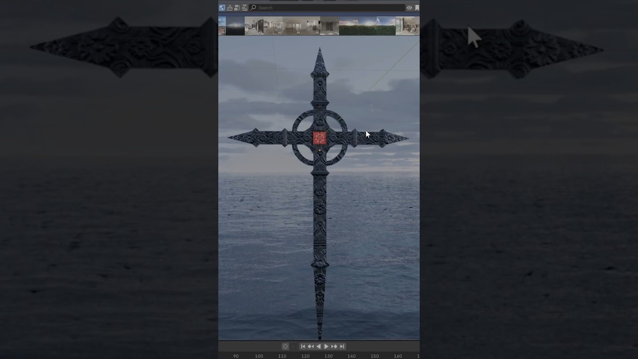 Vampire Hunter Cross in Blender
