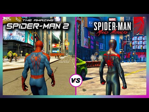 The Amazing Spider-Man 2 vs Spider-Man Miles Morales - Gameplay Physics and Details Comparison