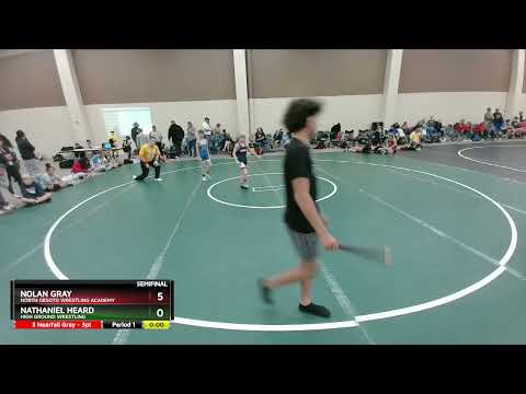58-61 Lbs Semifinal - Nolan Gray, North DeSoto Wrestling Academy Vs Nathaniel Heard, High Ground W