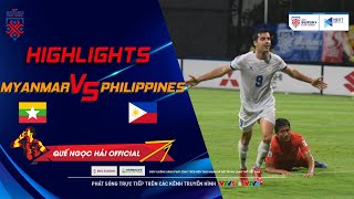 HIGHLIGHTS | Myanmar – Philippines | Chia tay AFF Suzuki Cup 2020 trong cơn mưa bàn thắng