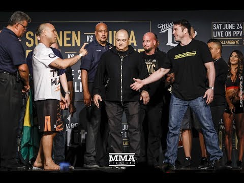Bellator NYC Weigh-ins: Chael Sonnen vs. Wanderlei Silva Staredown - MMA Fighting