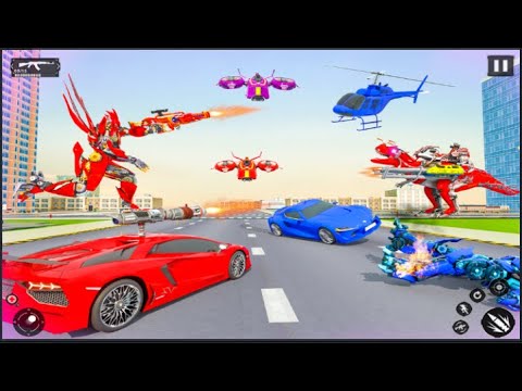 Dino Robot Car Game - Flying Robot Transforming Game: Android Games