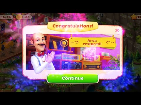 Homescapes Movie Day 6 HD New Area after level 6333 restoration Complete Walkthrough | front entry