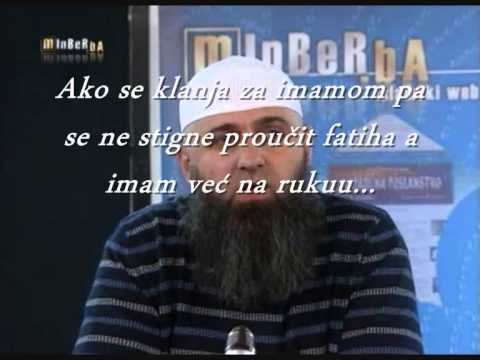 Ako se klanja za imamom pa se ne stigne proučit fatiha a imam već na rukuu...