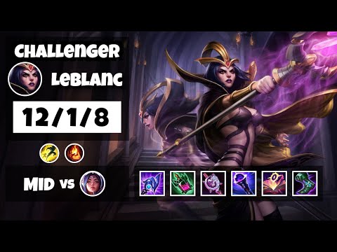 LeBlanc Mid 11.17 Challenger Gameplay S11 (12/1/8) - EU