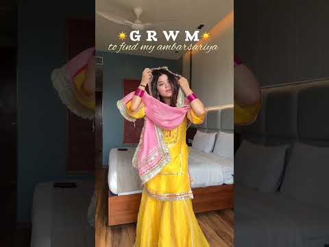 Yellow Designer Chinon Silk Sharara Suit with Heavy Sequins & Zari Embroidery, Dupatta