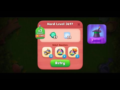 Gardenscapes HARD LEVEL 3697 NO BOOSTERS