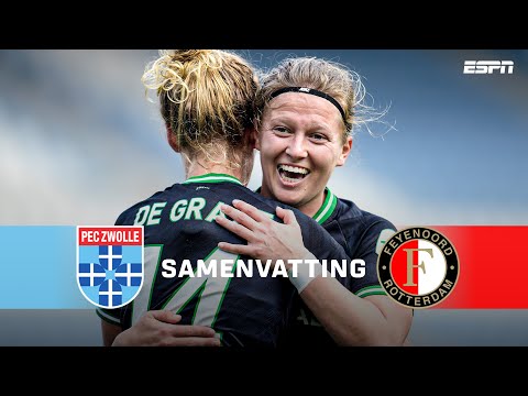 FEYENOORD VROUWEN scoort er 6️⃣ (!) voor rust 😳 | Samenvatting PEC Zwolle (v) - Feyenoord (v)
