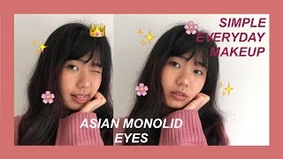simple everyday makeup ✨ // asian monolid eyes lol