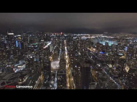 Vancouver at Night in the Snow, Dec 2016
