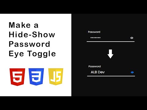 Make A Hideshow Password Eye Toggle Html Css Javascript