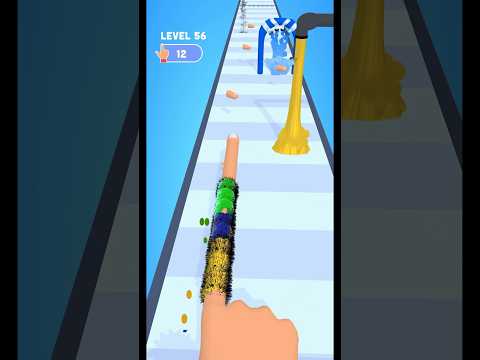 Best Fun Games - Finger Runner 3D! 👆🏻🫧 (Level 56) #runninggames #gaming #shorts