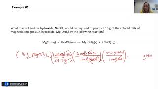 Chapter 7.3c More Stoichiometry Problems