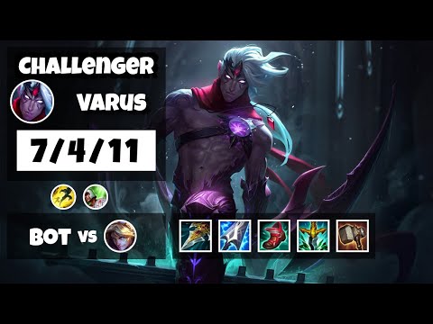 Varus vs Ezreal EU Challenger BOT (7/4/11) - v11.13