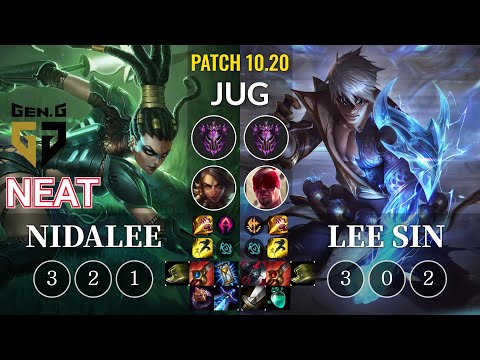 GEN Neat Nidalee vs Lee Sin Jungle - KR Patch 10.20