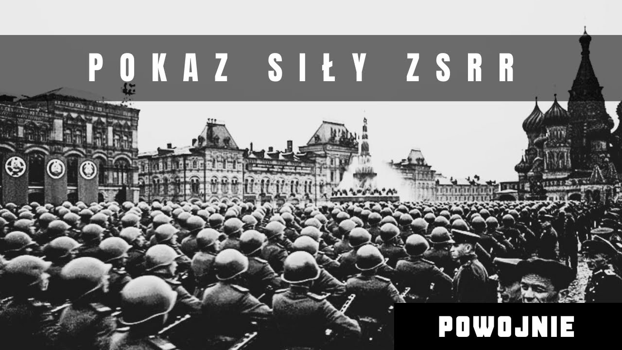 Defilada Zwycięstwa w Moskwie 1945. Pokaz siły, zdeptane sztandary III R...