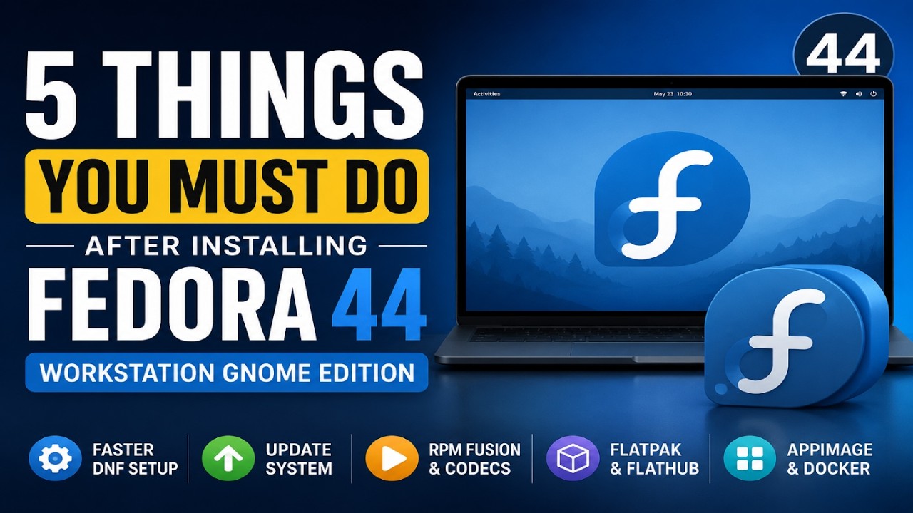 5 Things You MUST Do After Installing Fedora 44 Workstation GNOME Edition!